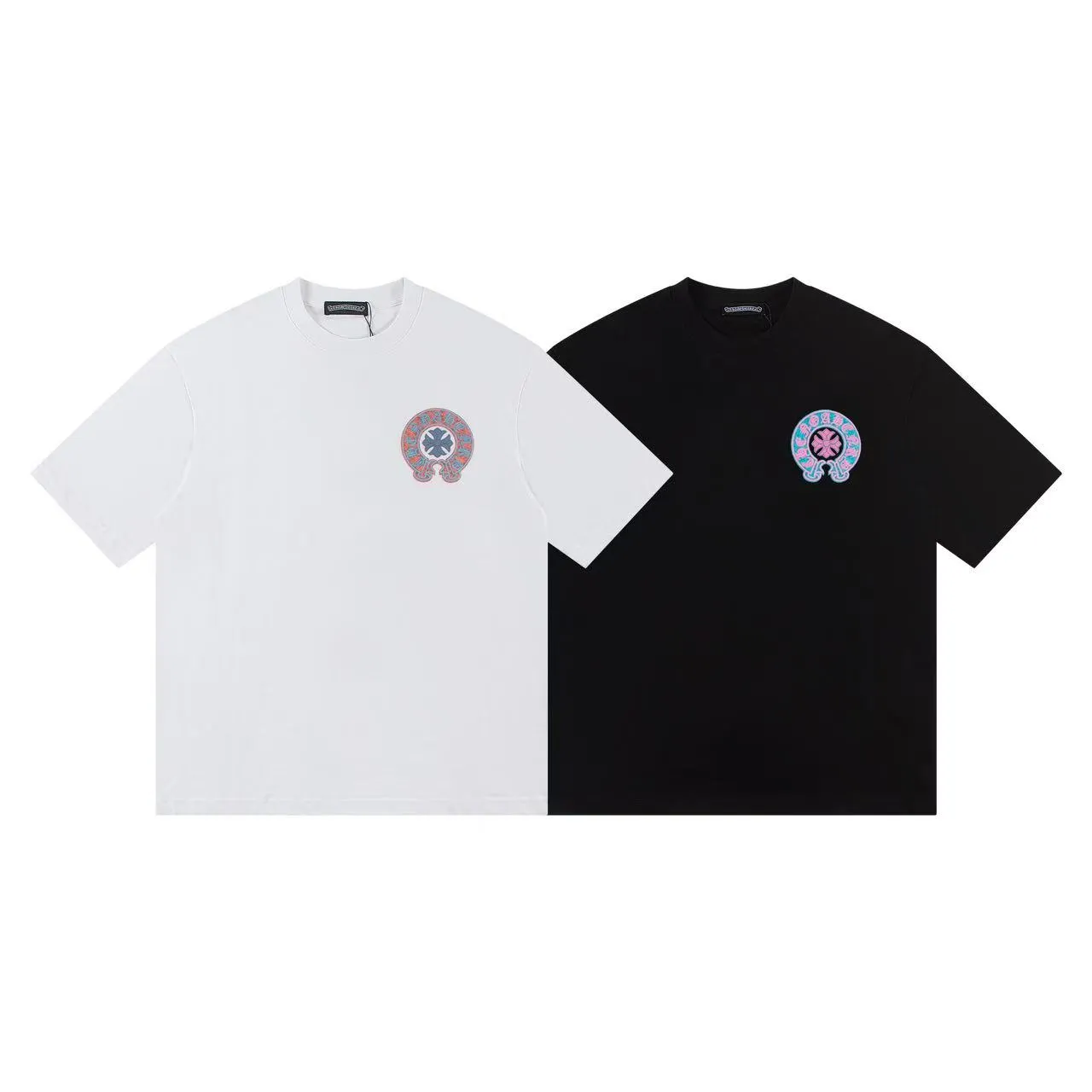 🅿️160 Style: 2025 new Croix Heart short-sleeved T-shirt Material: High version 300g double yarn combed cotton Size: S～XL Color: Black Style number: Z027